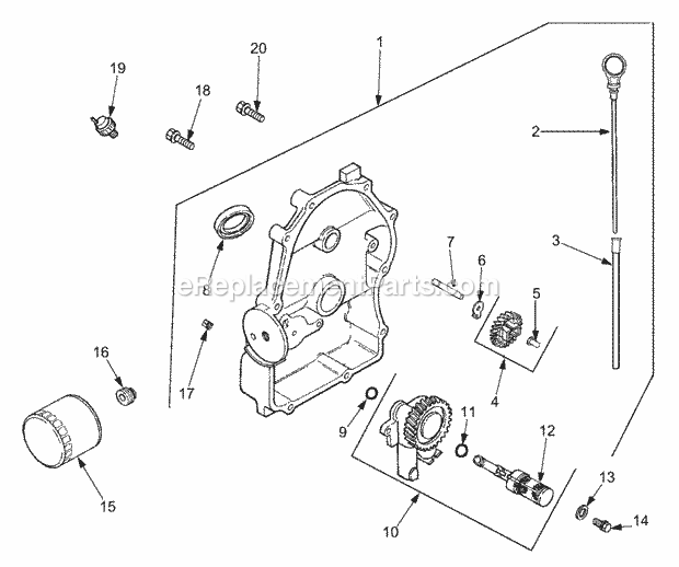 Oil Pan/Lubrication Diagram and Parts List for 3204 14A-641-100 Cub Cadet Lawn Tractor